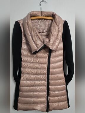 Calvin Klein Rose Gold Metallic Down Puffer Jacket M